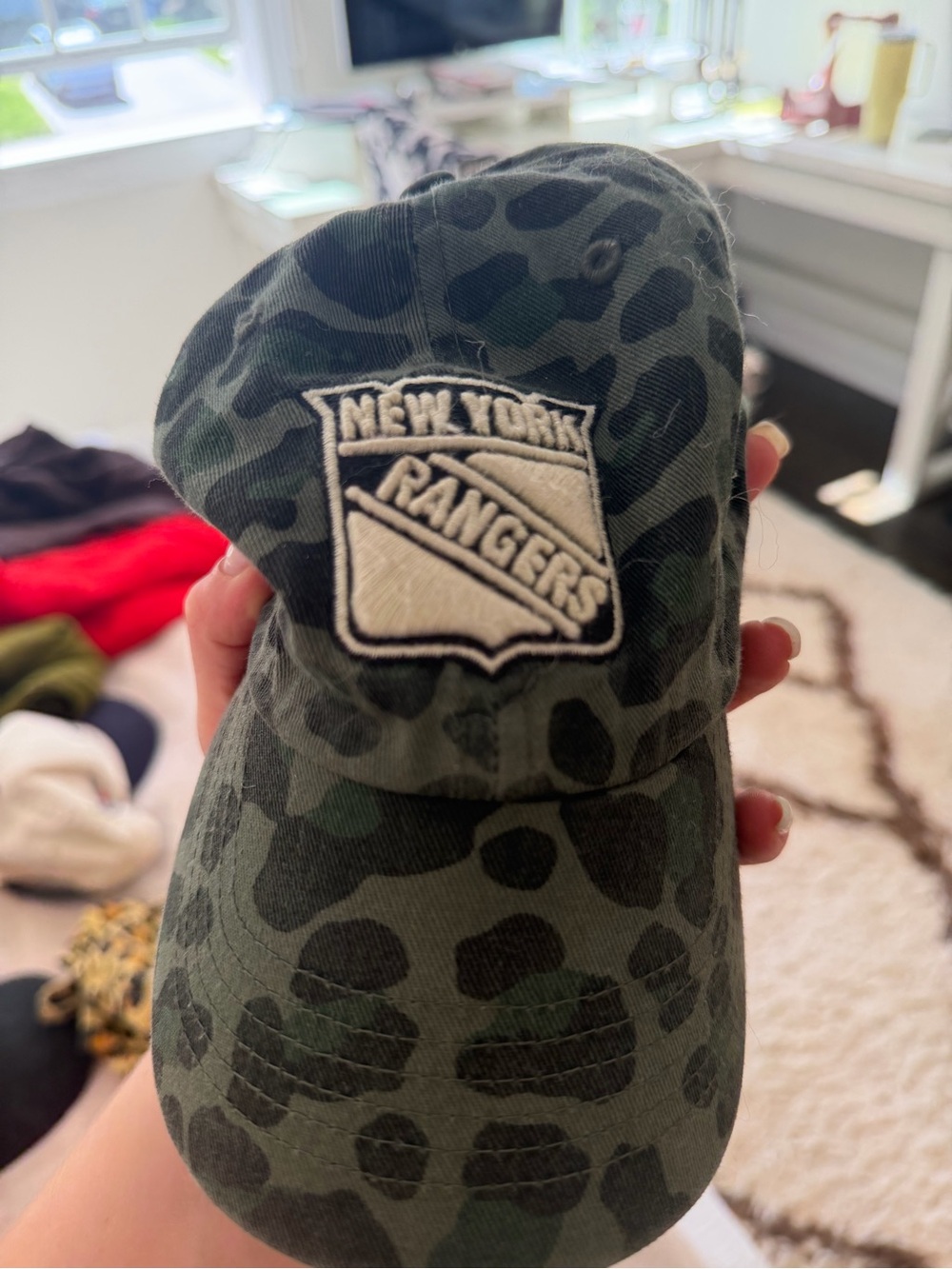47 Brand New York Rangers Camouflage Baseball Cap - Green